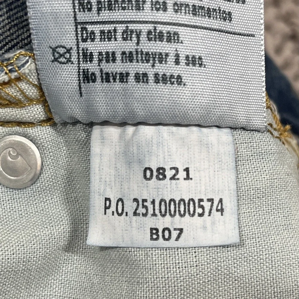 Carhartt Relaxed Fit Jeans Mens 36x32 Medium Wash Blue Cotton Stretch Denim